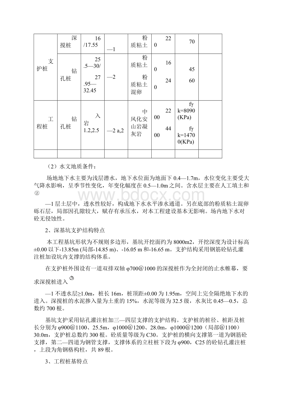 银河国际广场基坑支护与桩基础施工阶段监理规划.docx_第2页