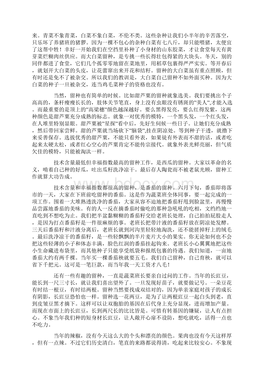 农友小故事农场蔬菜留种趣话.docx_第2页