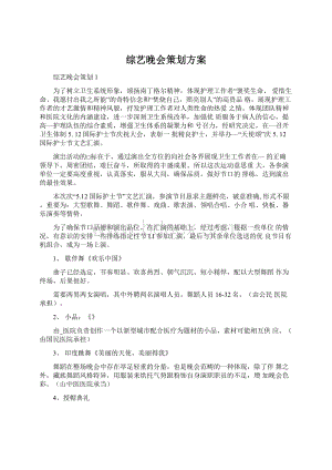 综艺晚会策划方案文档格式.docx