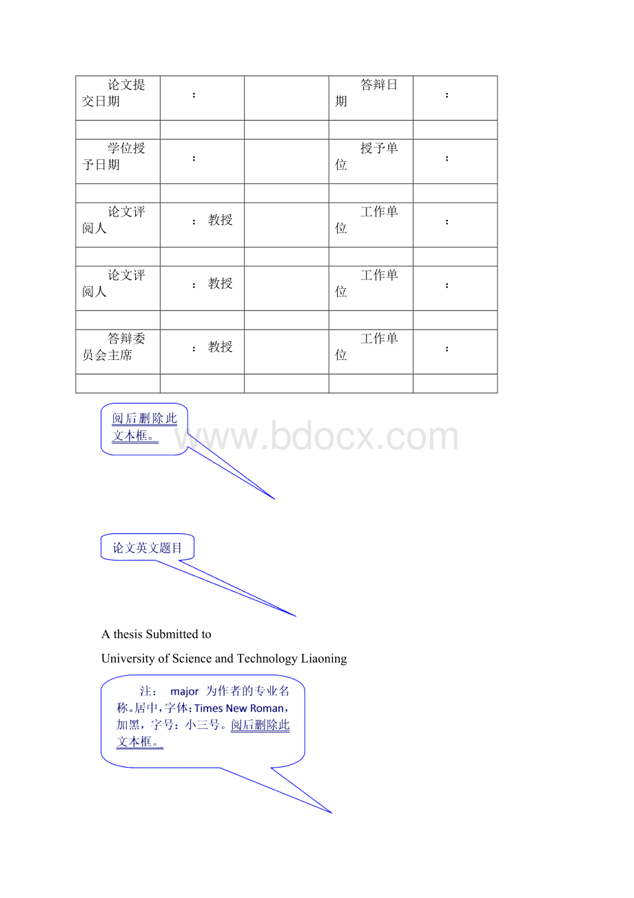 辽宁科技大学硕士学位论文模板.docx_第2页