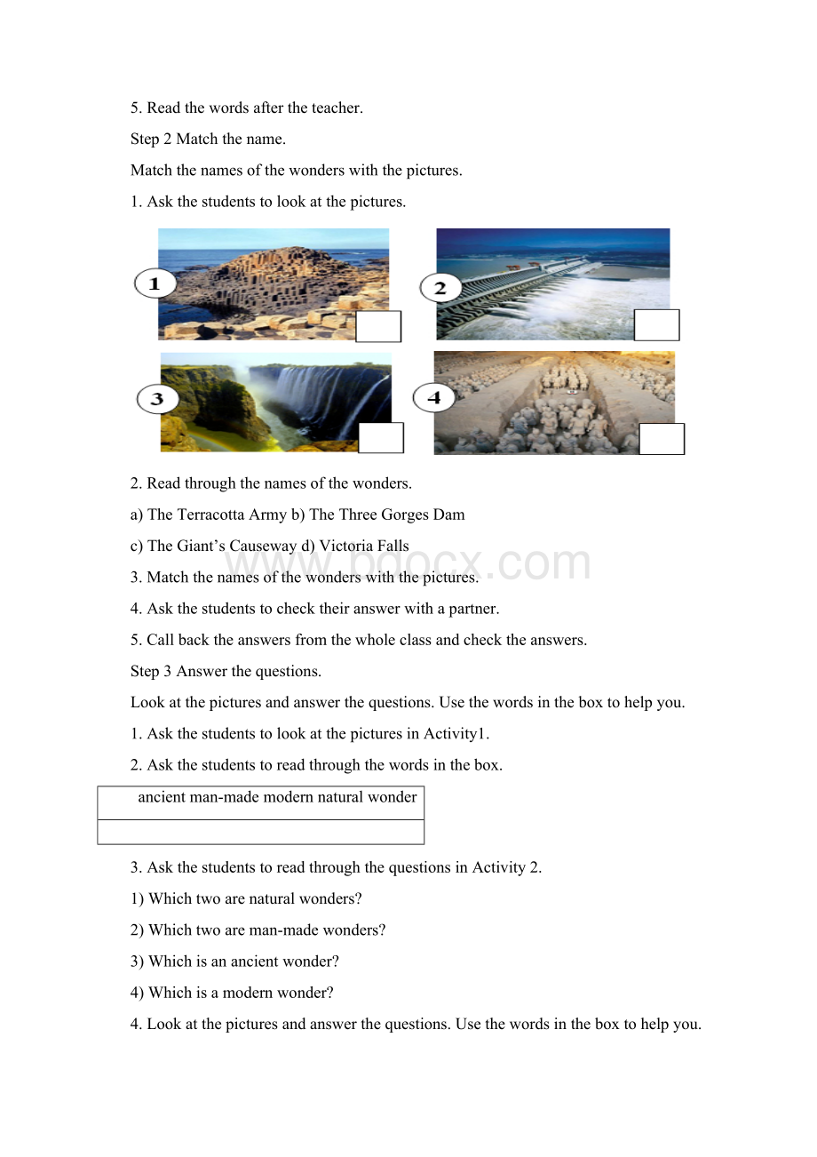 Module 1 Wonders of the world 教案.docx_第3页