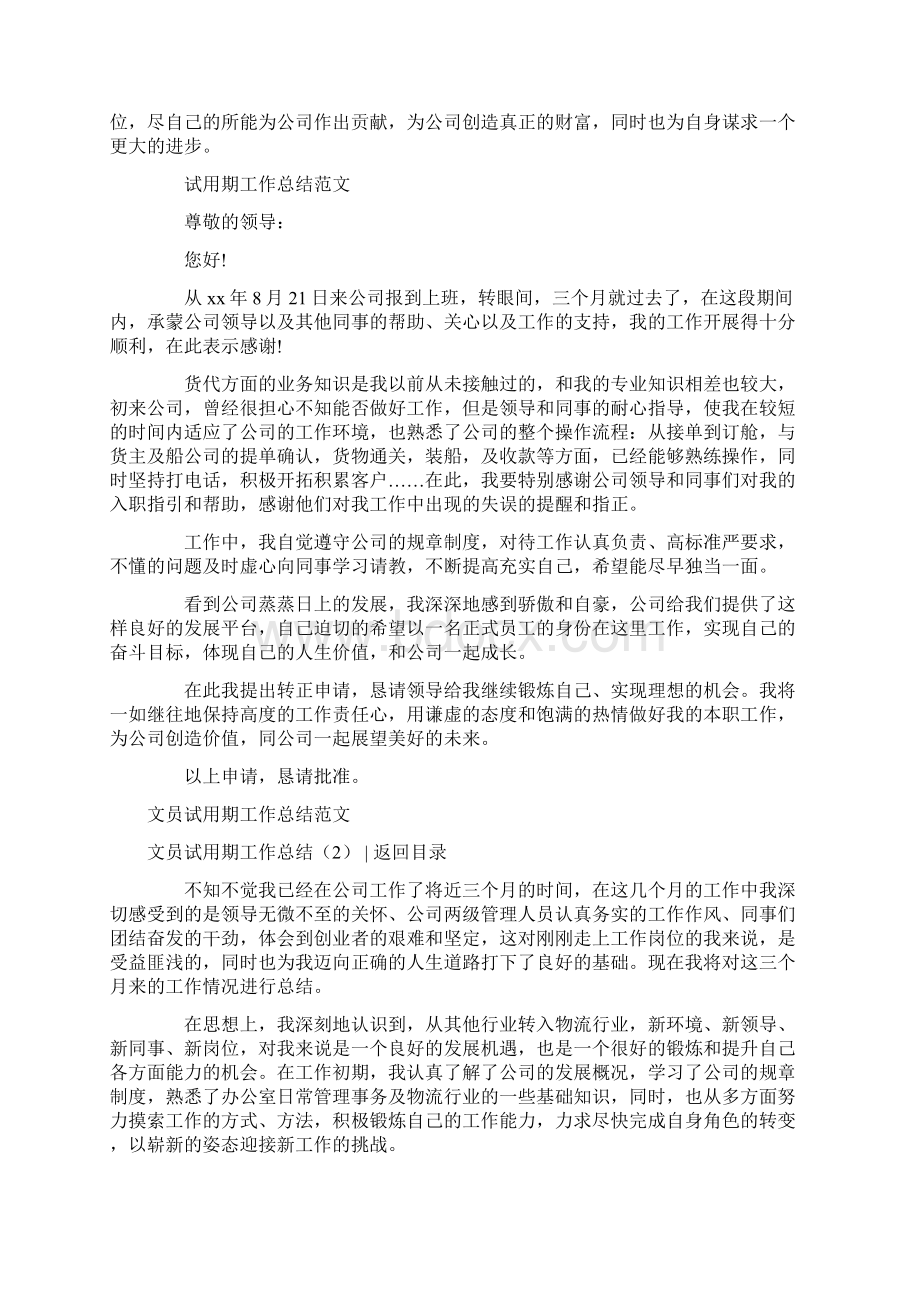 文员试用期工作总结报告4篇.docx_第2页