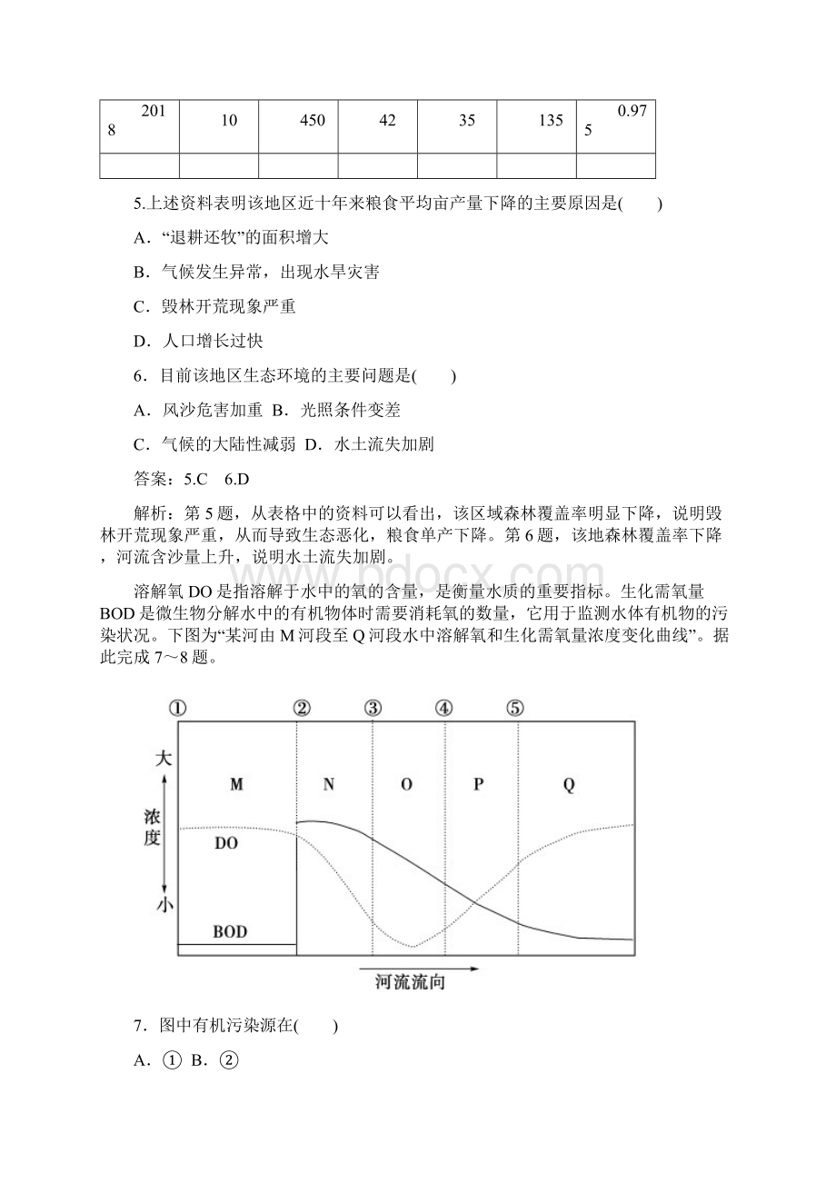 高二地理人类面临的主要环境问题同步测试题Word格式文档下载.docx_第3页