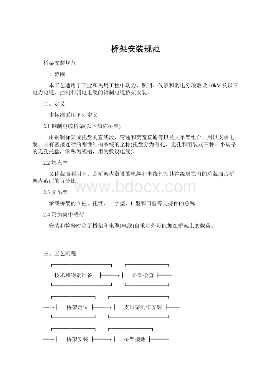 桥架安装规范文档格式.docx_第1页