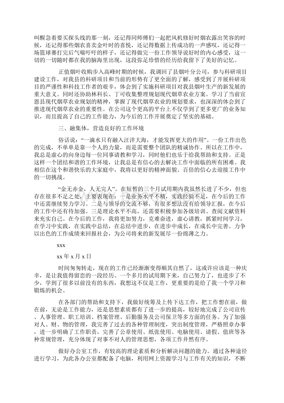 员工试用期工作自我鉴定.docx_第2页