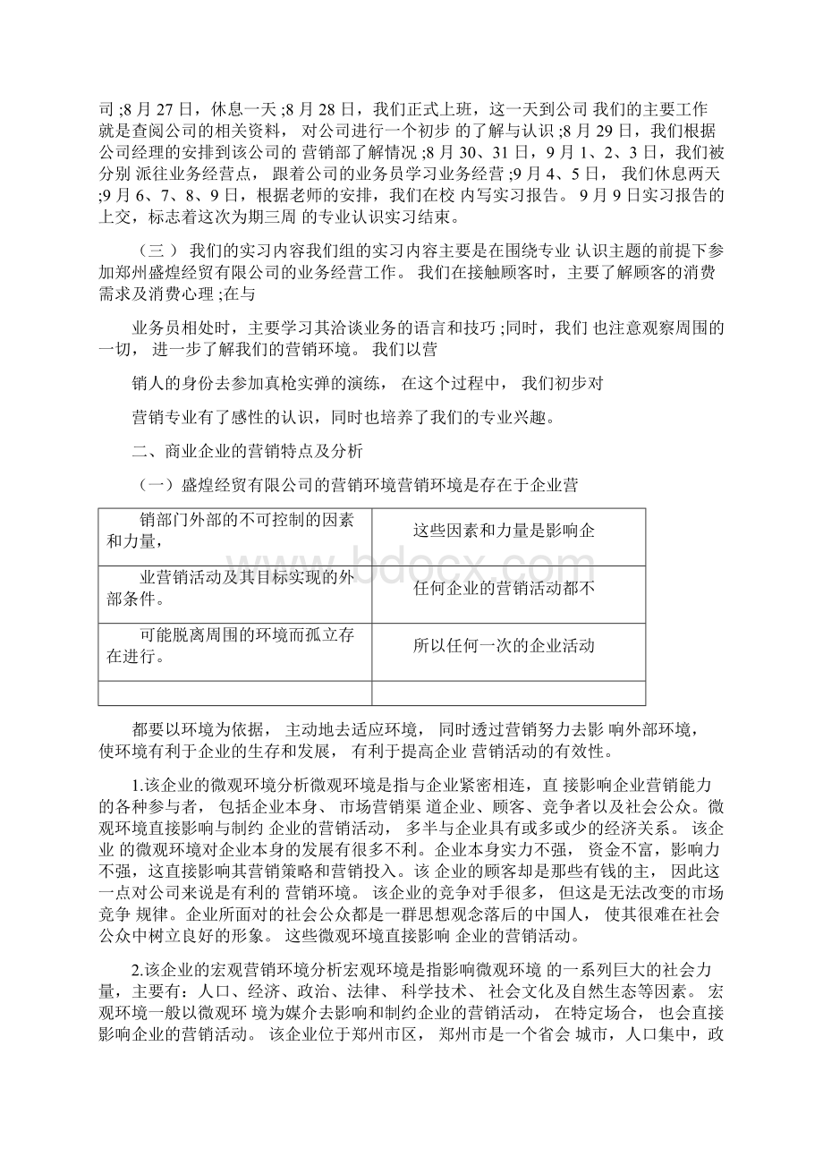 大学生市场营销实习报告4篇文档格式.docx_第3页