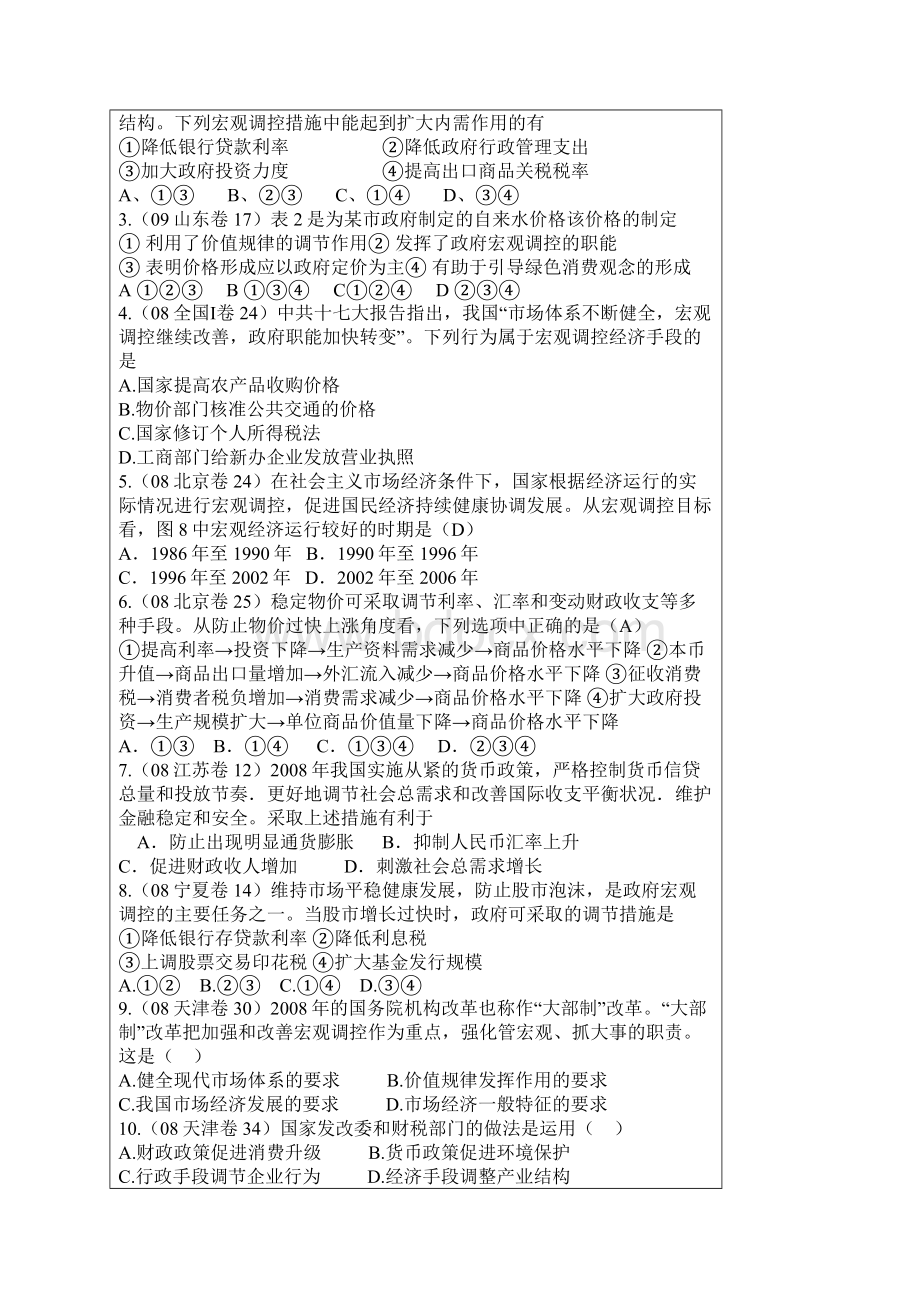 经济生活9课复习导学案Word文档格式.docx_第3页