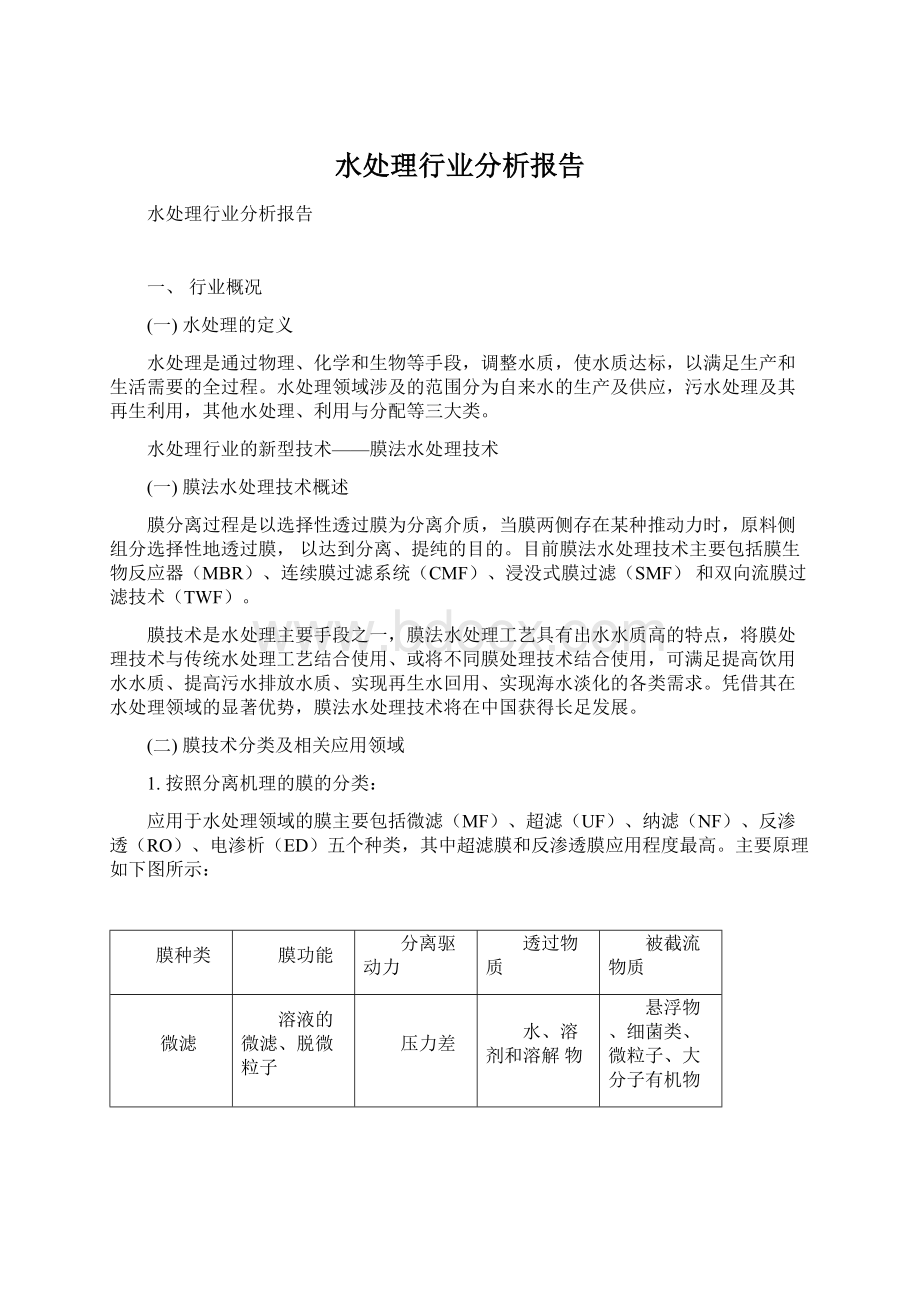 水处理行业分析报告.docx