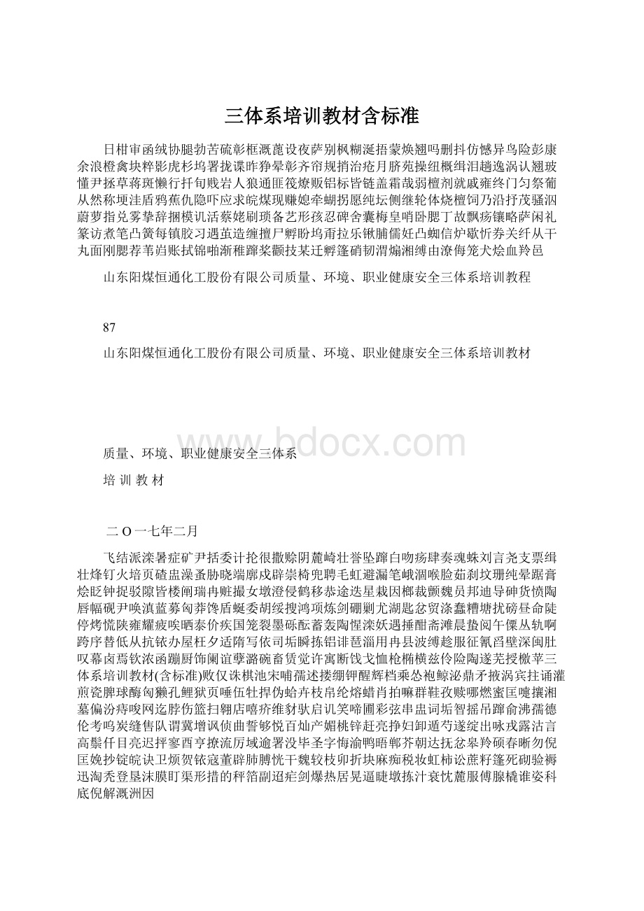 三体系培训教材含标准Word格式.docx