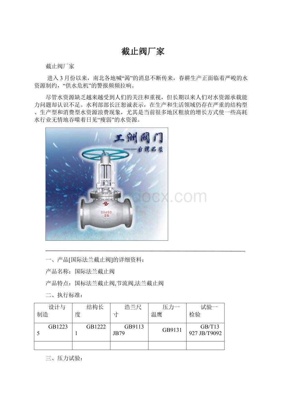 截止阀厂家Word文档格式.docx