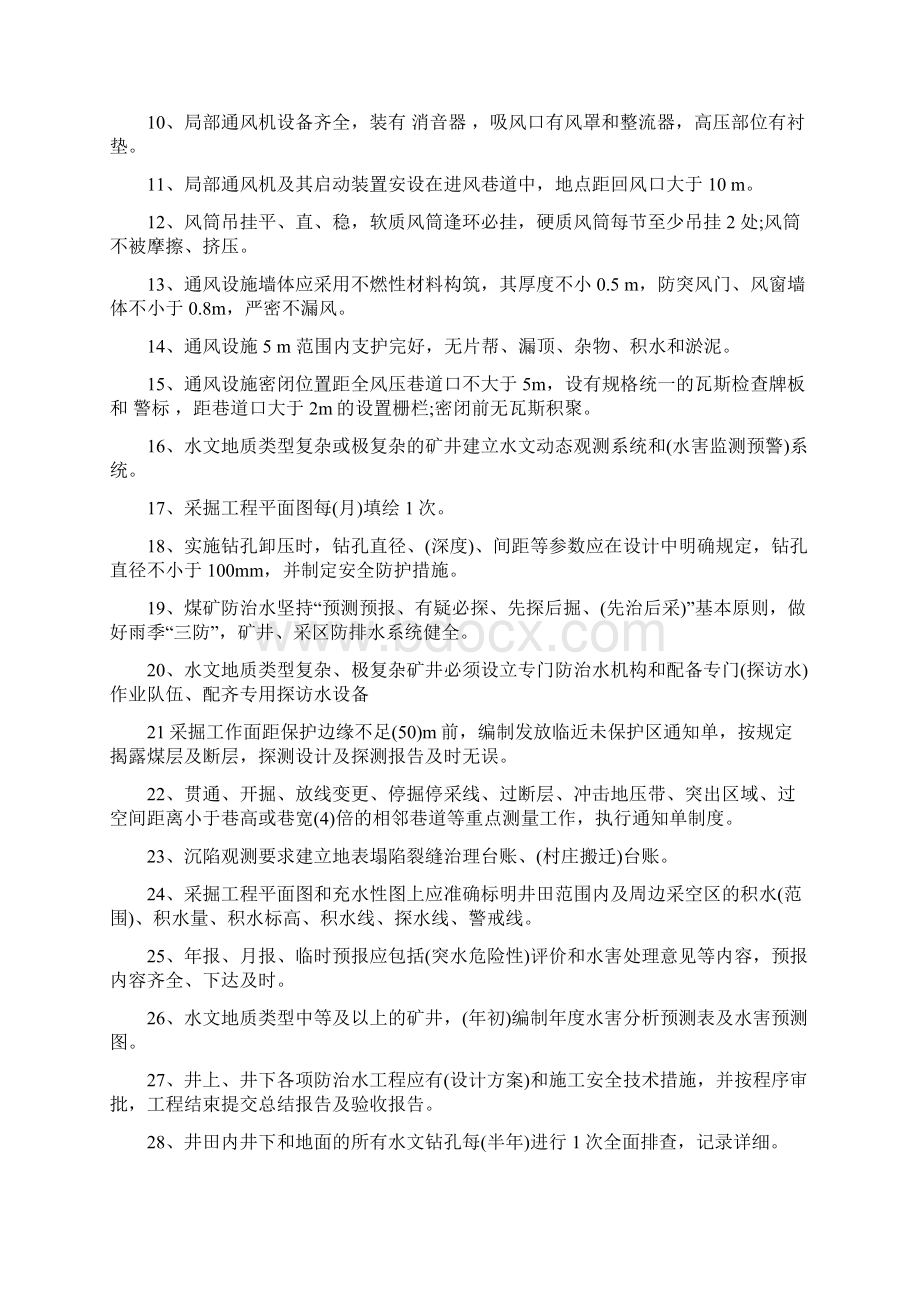 《煤矿安全生产标准化基本要求及评分方法》学习试题整理版263道Word文件下载.docx_第2页