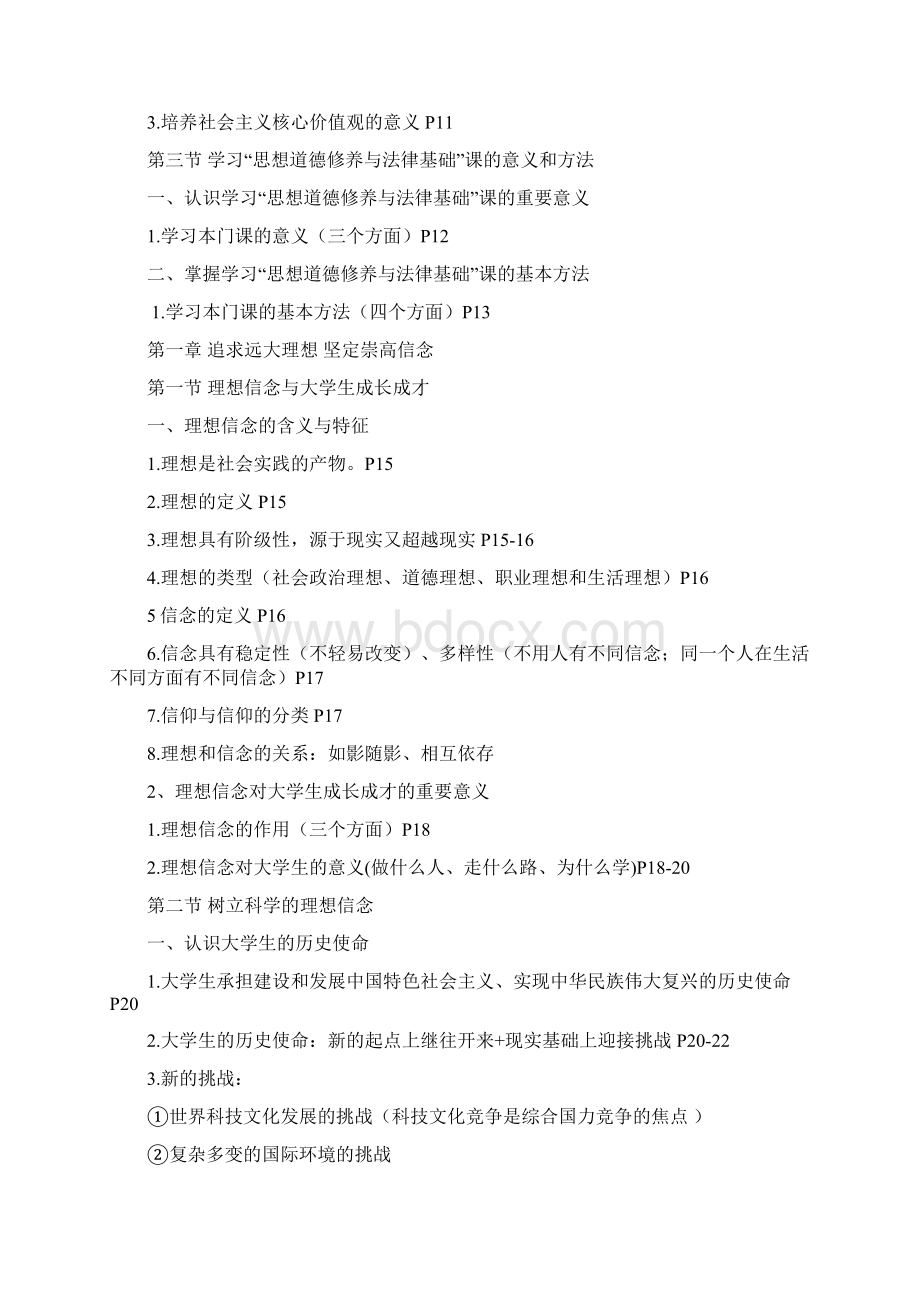 修订版思想道德修养与法律基础复习提纲.docx_第2页