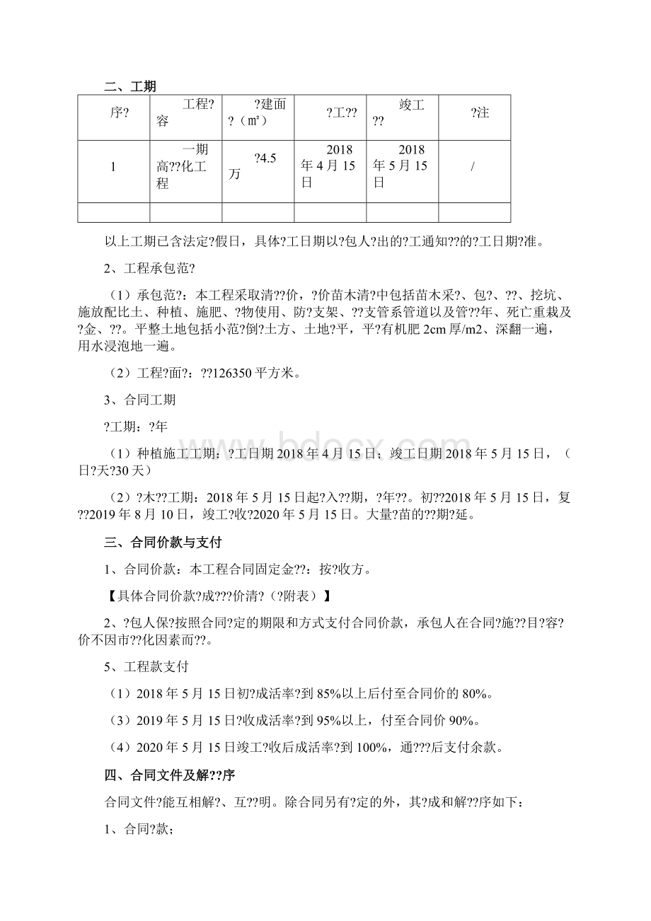 绿化施工合同模板.docx_第2页