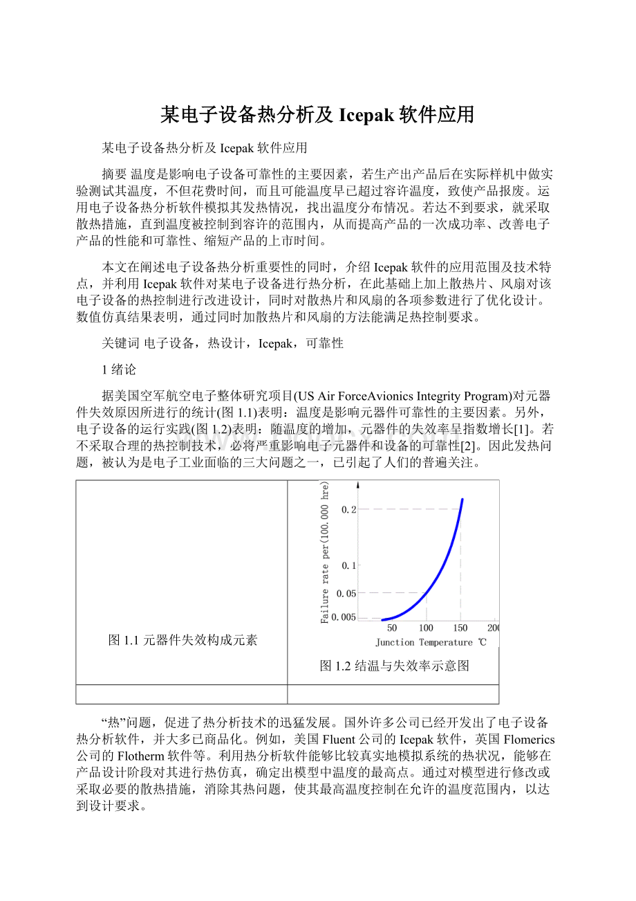 某电子设备热分析及Icepak软件应用Word格式文档下载.docx_第1页