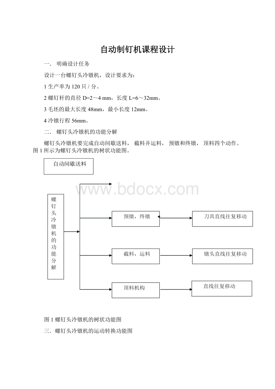 自动制钉机课程设计Word格式文档下载.docx_第1页