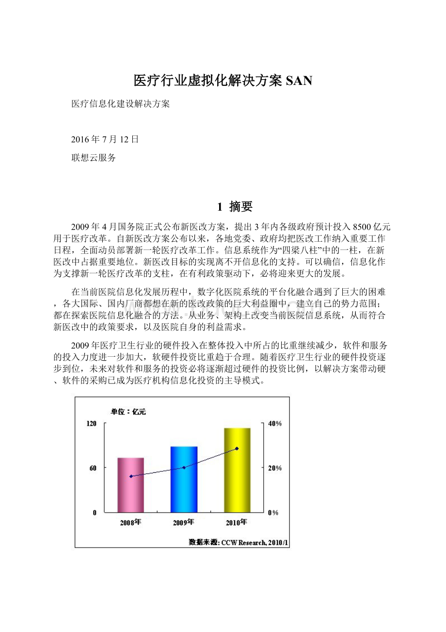 医疗行业虚拟化解决方案SAN.docx_第1页