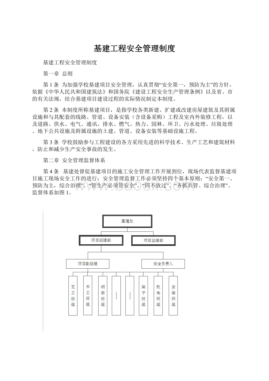 基建工程安全管理制度Word文档格式.docx