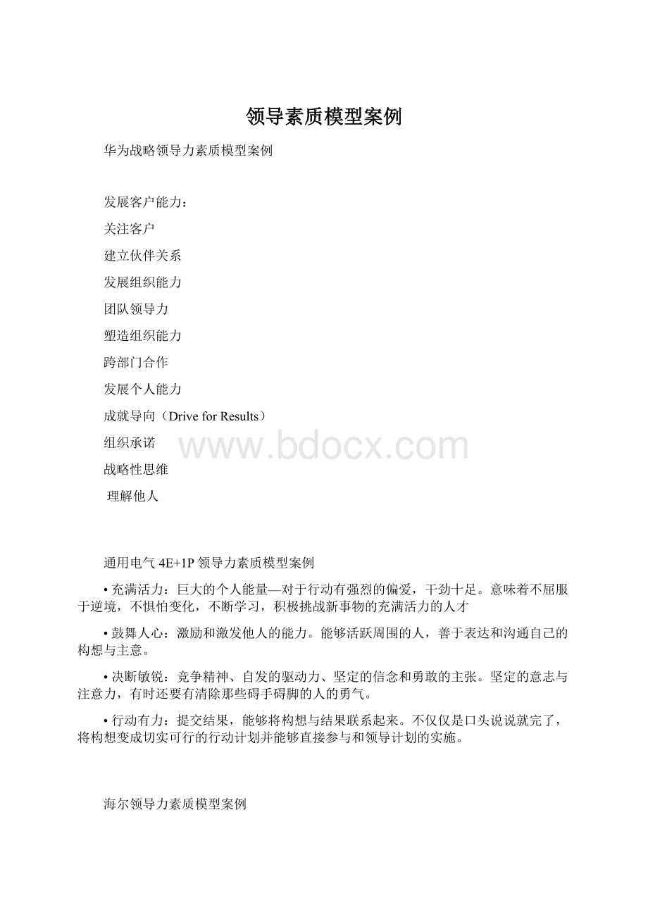 领导素质模型案例Word文档格式.docx_第1页