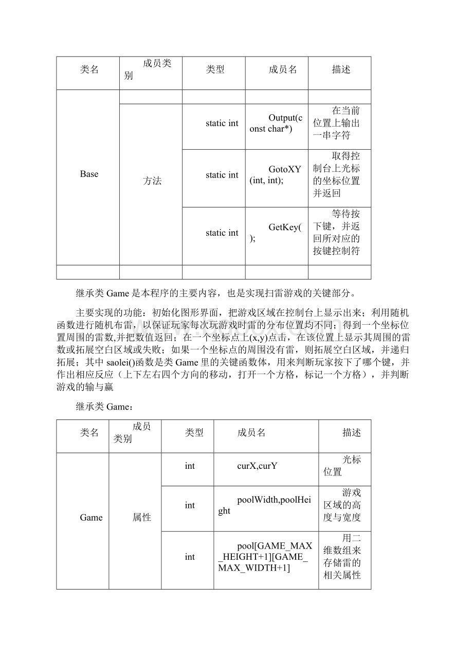 扫雷游戏课程设计报告.docx_第2页