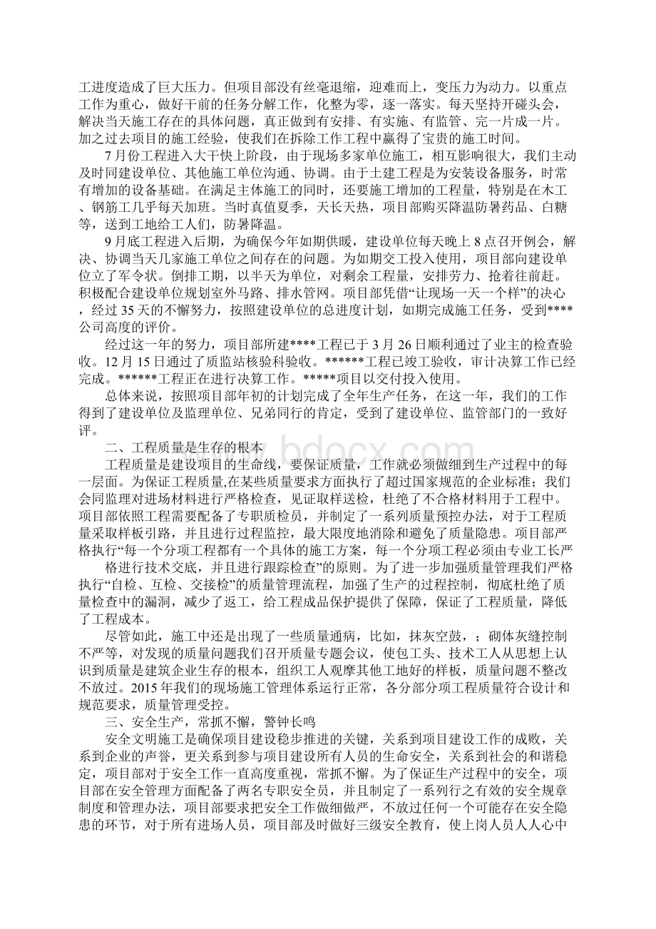 项目部年度工作总结.docx_第2页