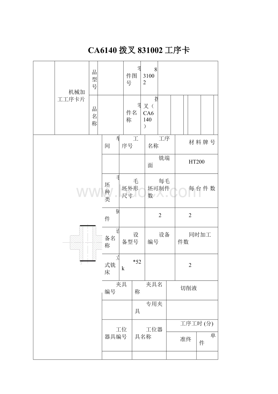 CA6140拨叉831002工序卡.docx_第1页