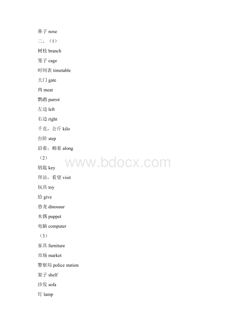 五年级下册单词课文中译英上海版牛津英语.docx_第3页