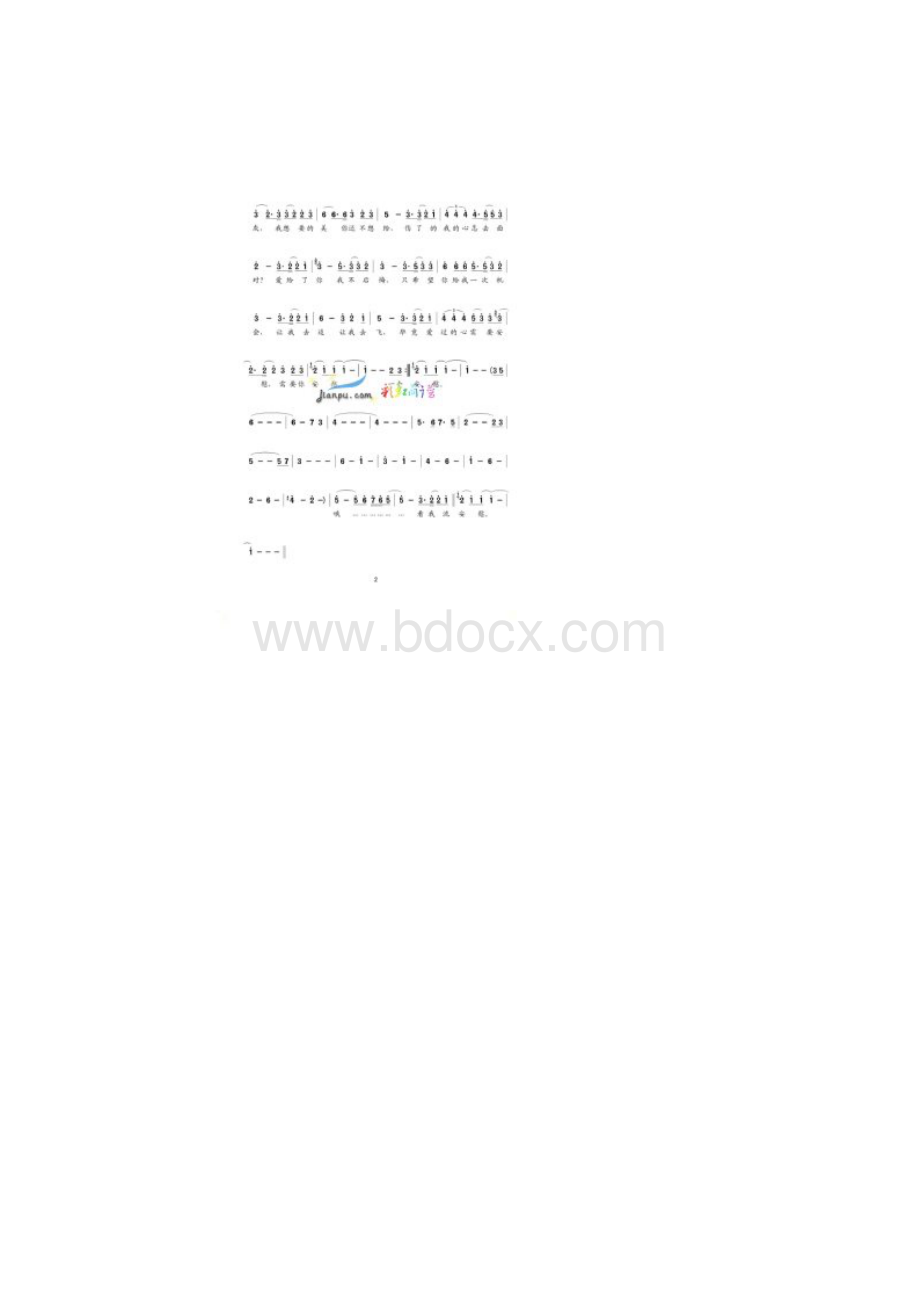 经典歌曲曲谱大全流行歌曲简谱合集.docx_第2页