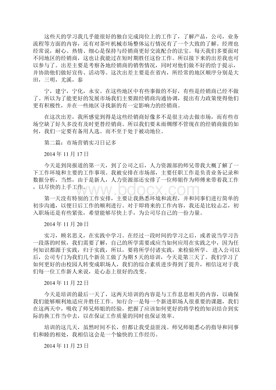 市场营销实习日记实习报Word文件下载.docx_第3页