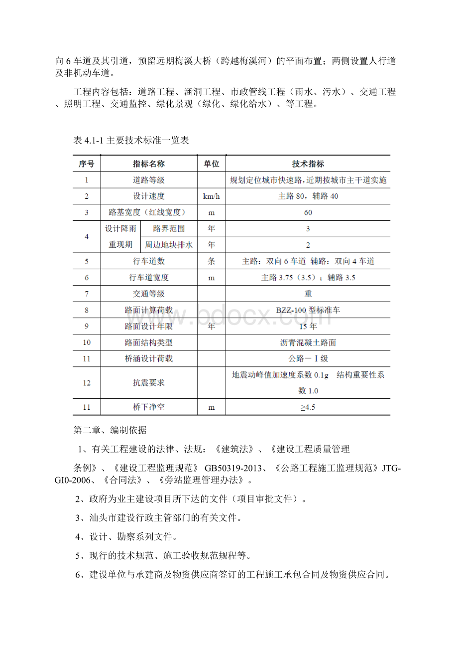 汕头市泰山路北延一期建设工程旁站方案Word下载.docx_第2页