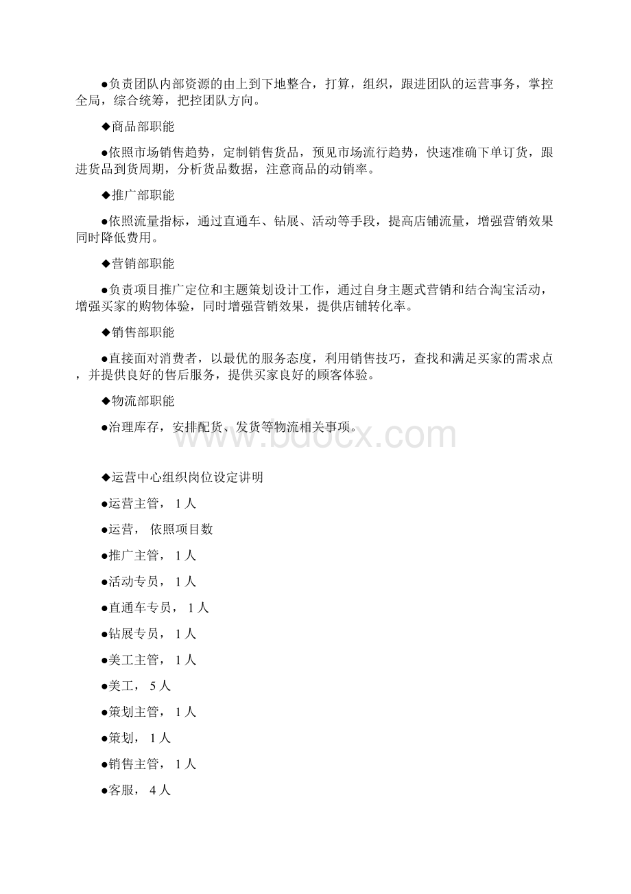 企业运营中心组织架构及岗位职责Word文档格式.docx_第2页