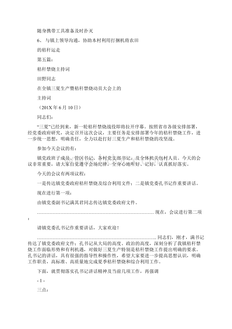 禁烧会议主持词完整版Word文档格式.docx_第3页