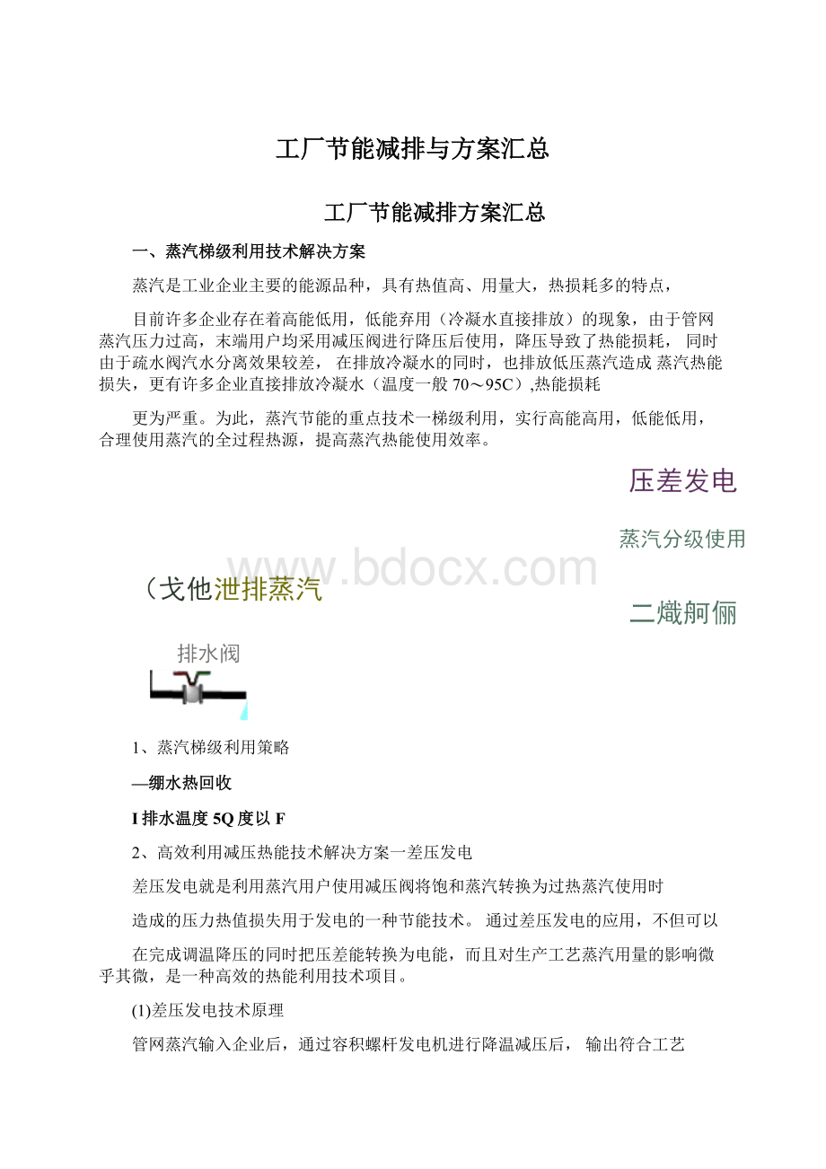 工厂节能减排与方案汇总.docx