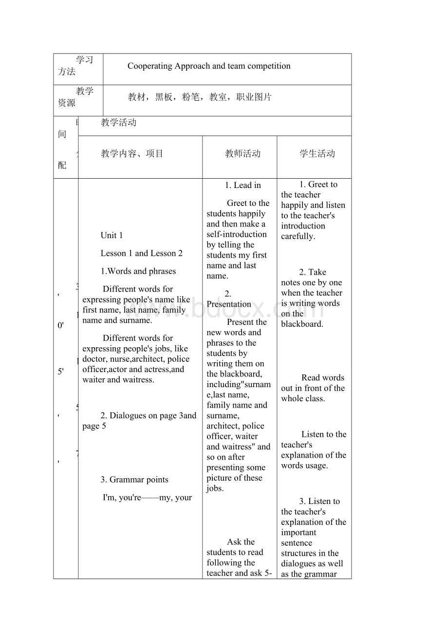 畅通英语初级教程教案.docx_第2页