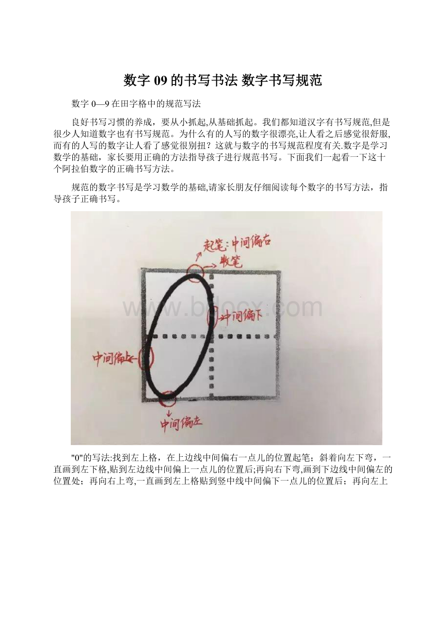 数字09的书写书法 数字书写规范Word下载.docx_第1页