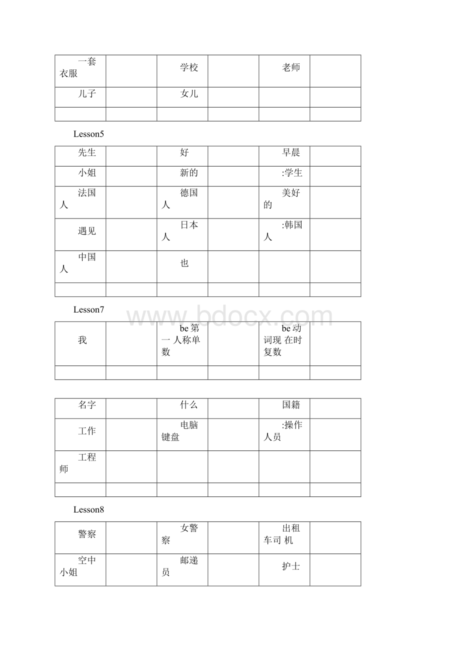 新概念第一册单词听写表.docx_第2页