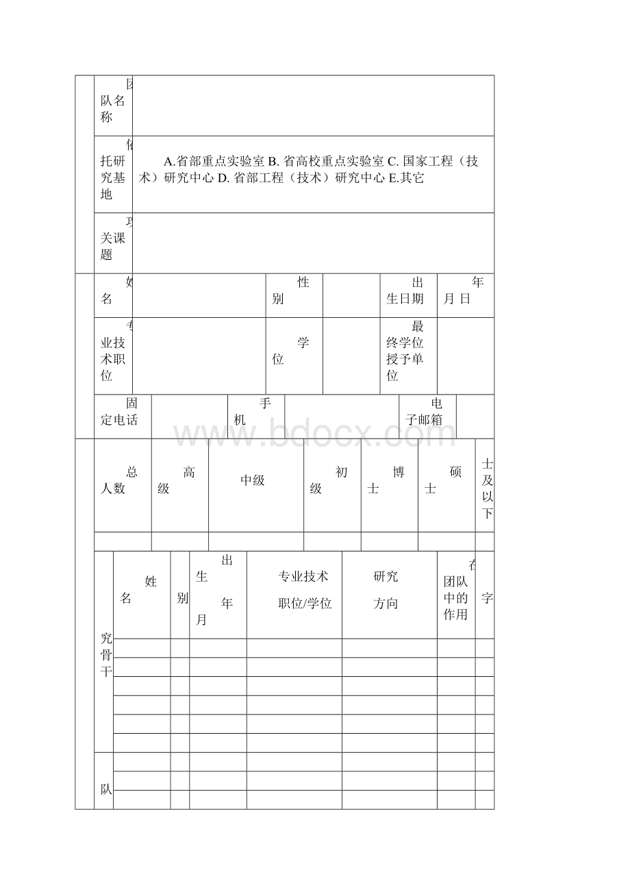 黑龙江省高等学校科技创新团队申请书Word下载.docx_第2页