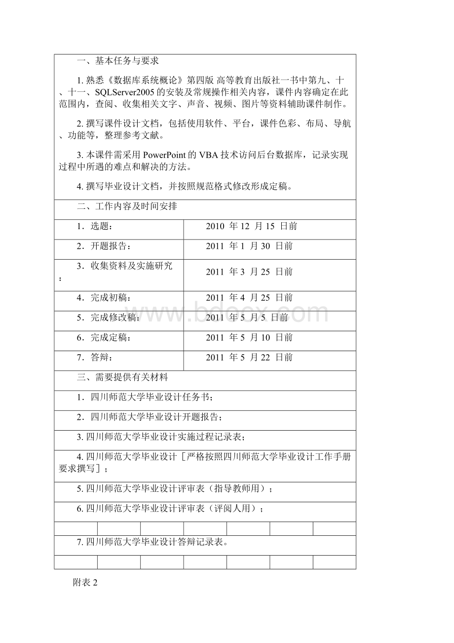 四川师范大学毕业设计相关要求及用表.docx_第2页