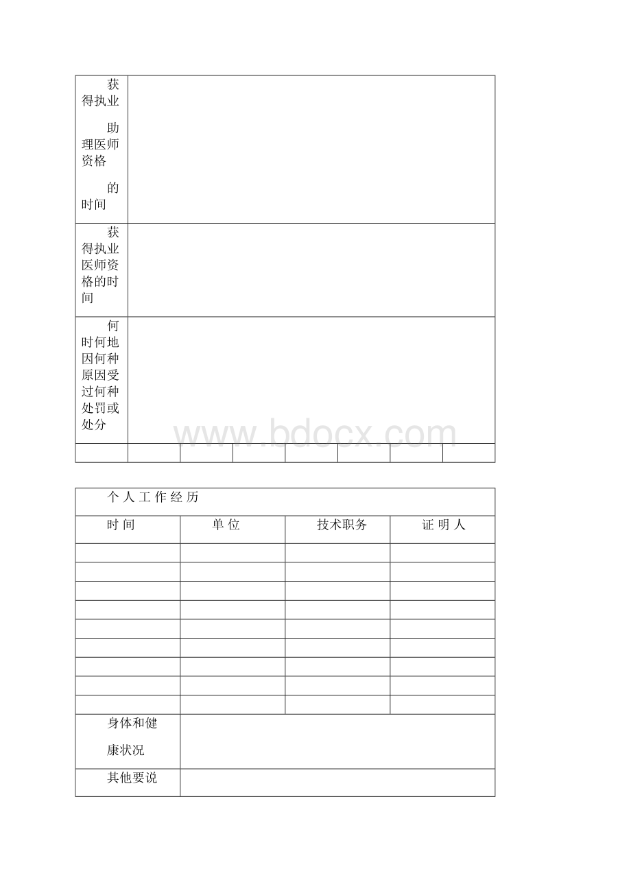 医师变更执业注册申请审核表含聘用证明等完整版范本模板Word文档格式.docx_第3页