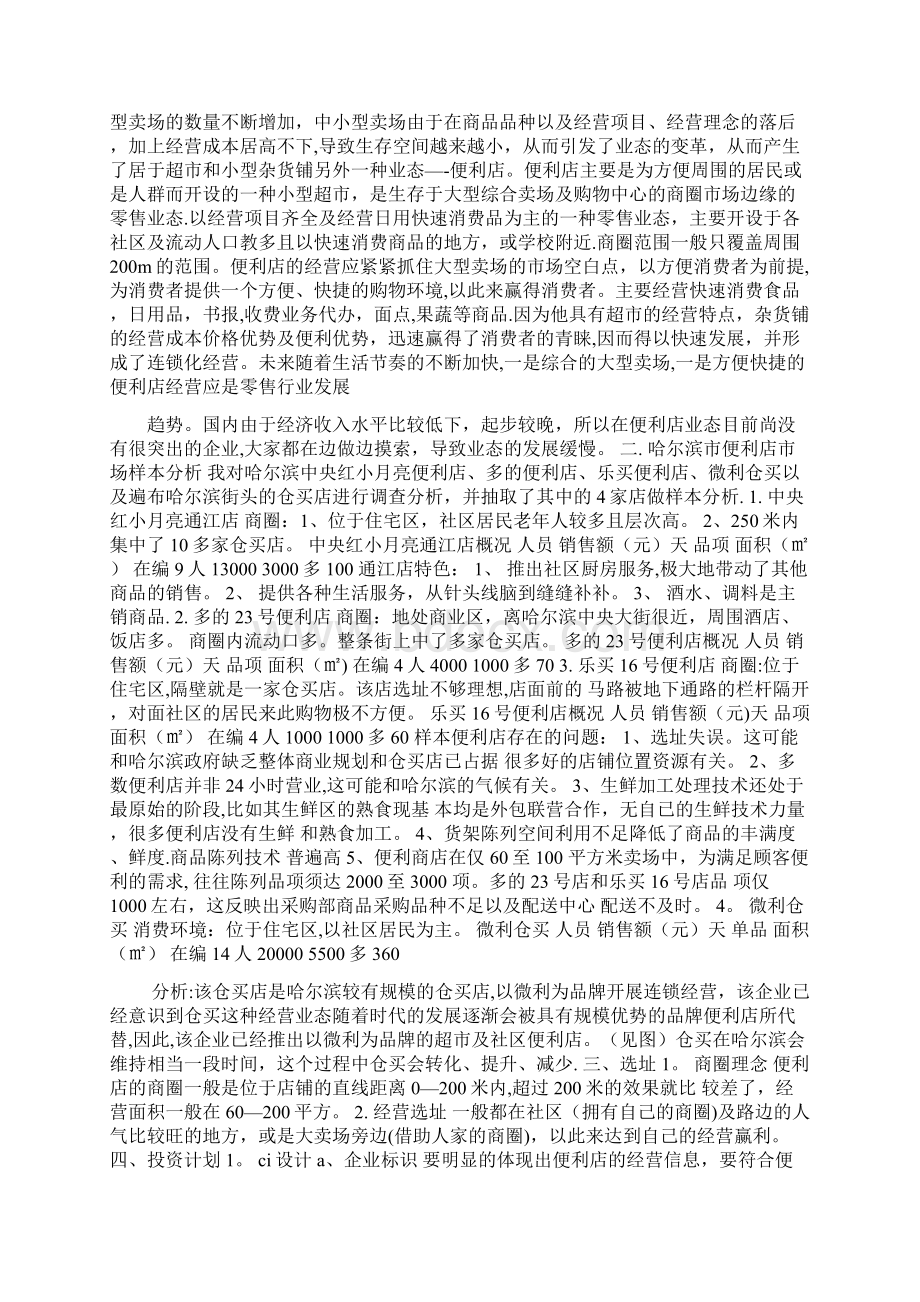 便利店创业计划书范文呕心沥血整理版.docx_第3页