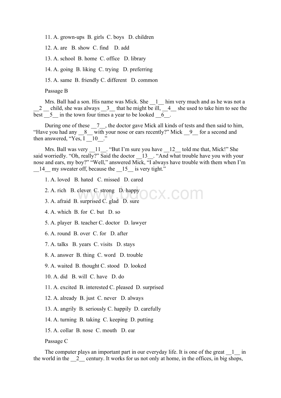 突破阅读完形第二课Word格式文档下载.docx_第2页