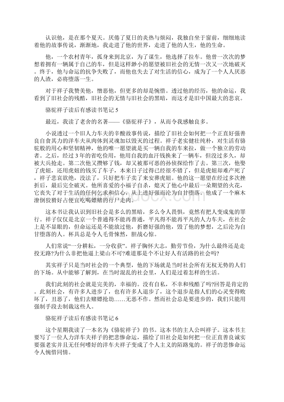 骆驼祥子整本书读后感文档格式.docx_第3页