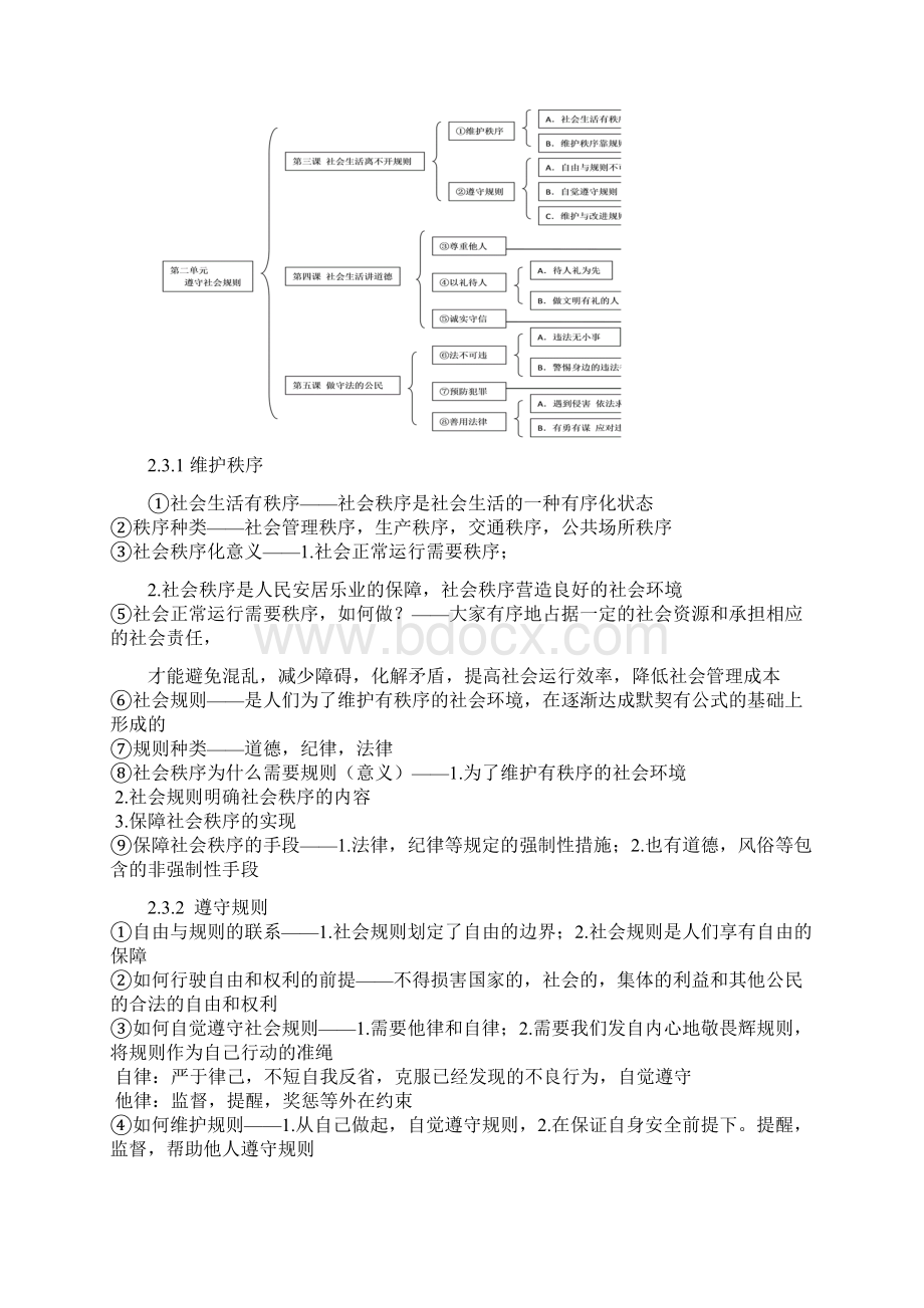 部编人教版八年级《道德与法治》上册期末复习纲要.docx_第3页