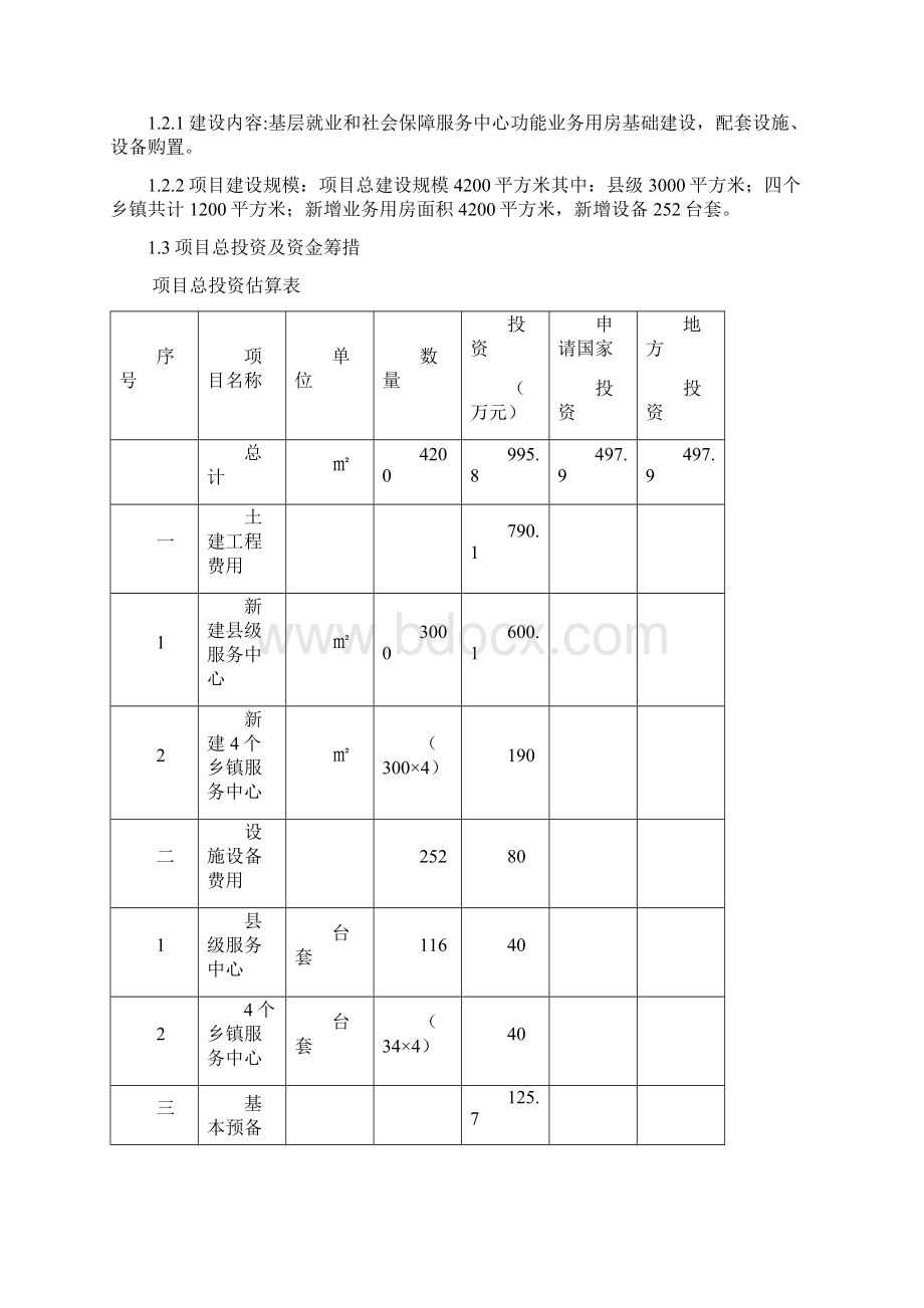 基层就业和社会保障服务设施项目可行性研究报告Word文档格式.docx_第2页