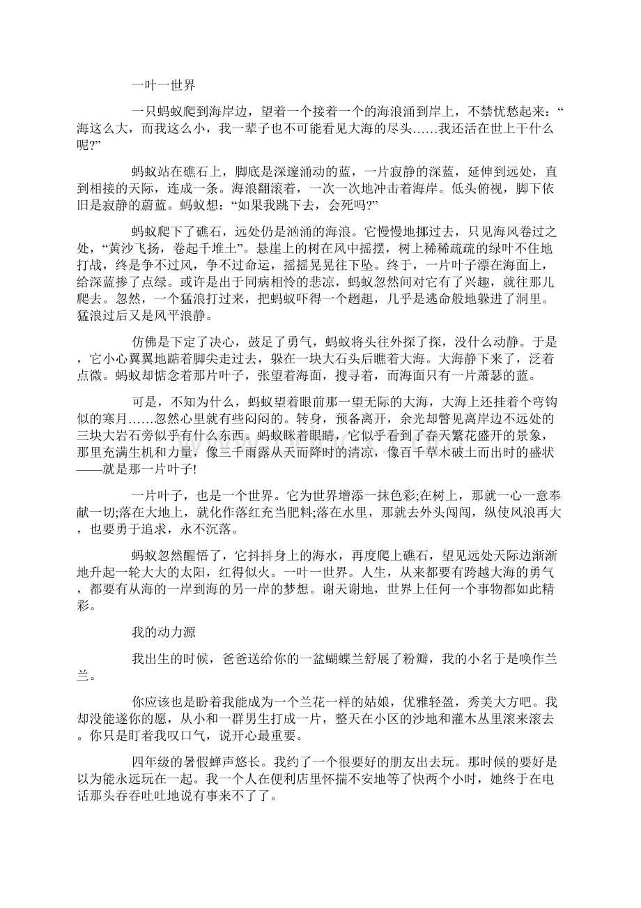 精彩的中考作文范文6篇优选集锦Word格式文档下载.docx_第2页