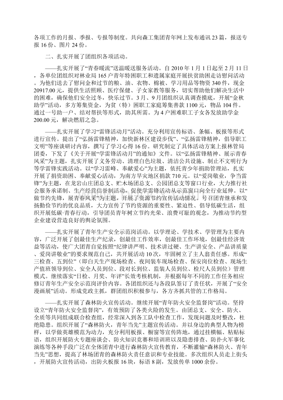 莫尔道嘎林业局团委工作报告.docx_第2页