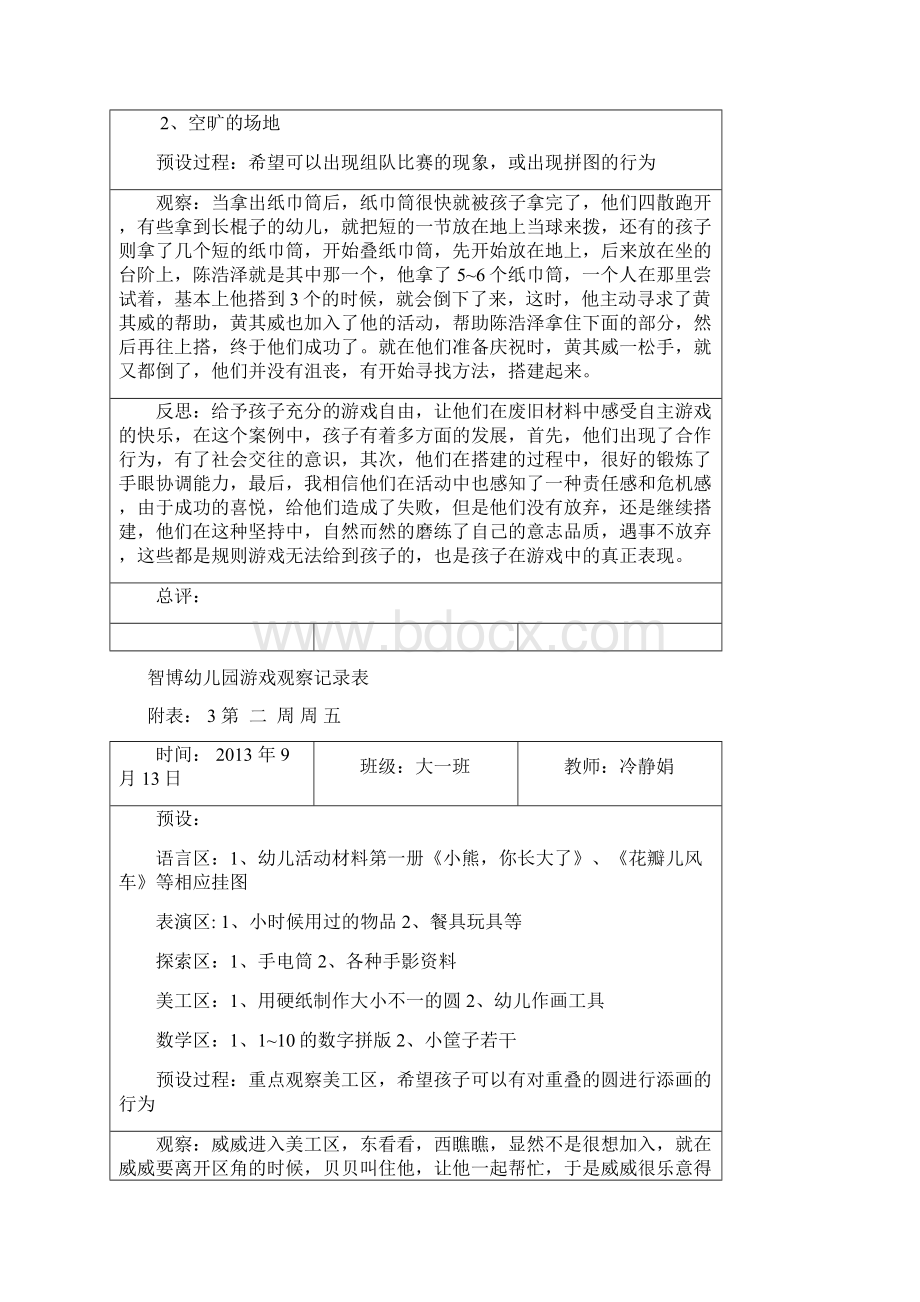 大班自主游戏观察记录.docx_第2页