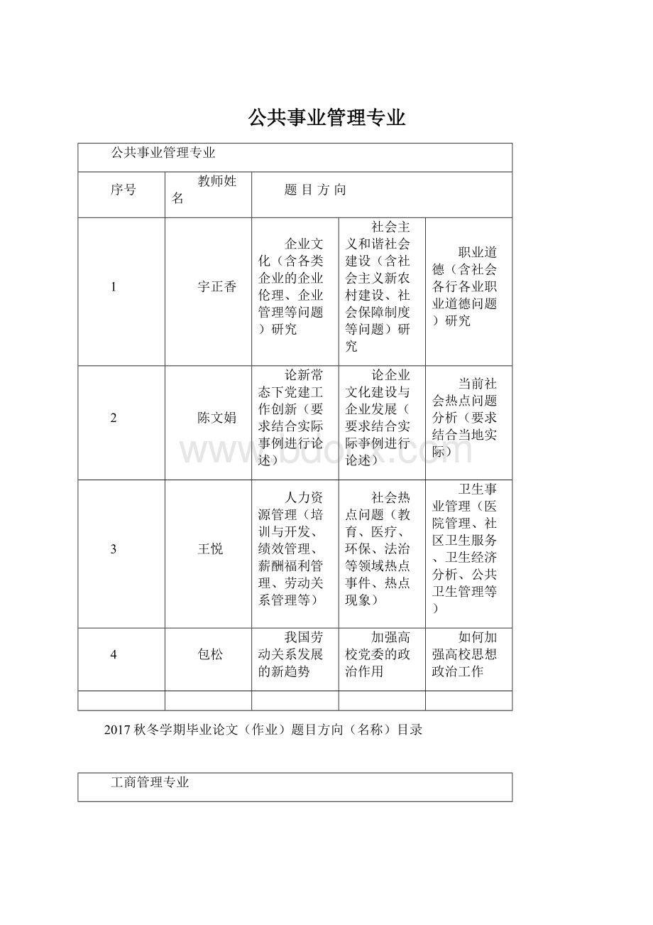 公共事业管理专业.docx_第1页