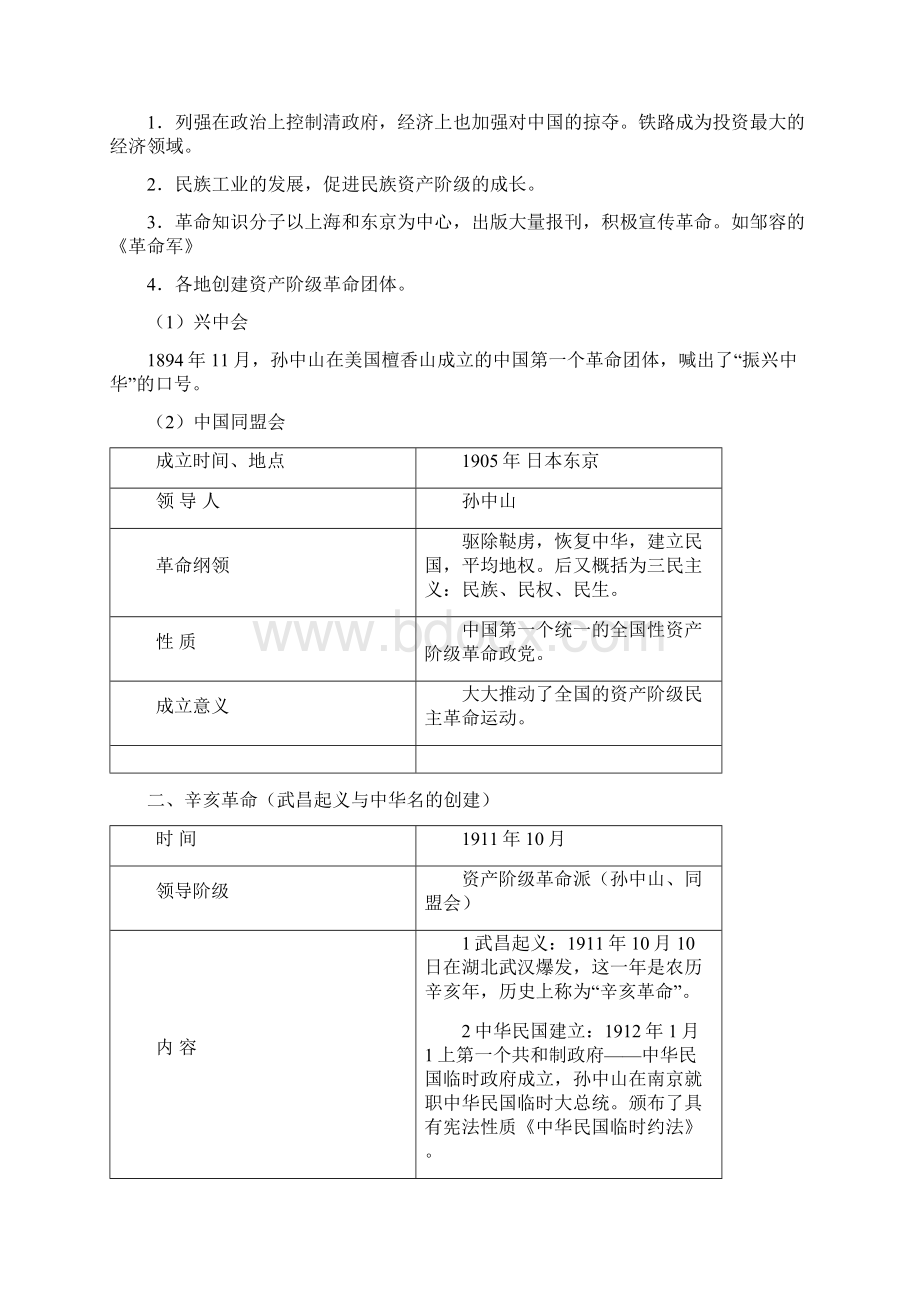 人教版九上历史与社会复习提纲直接打印印刷版本.docx_第3页