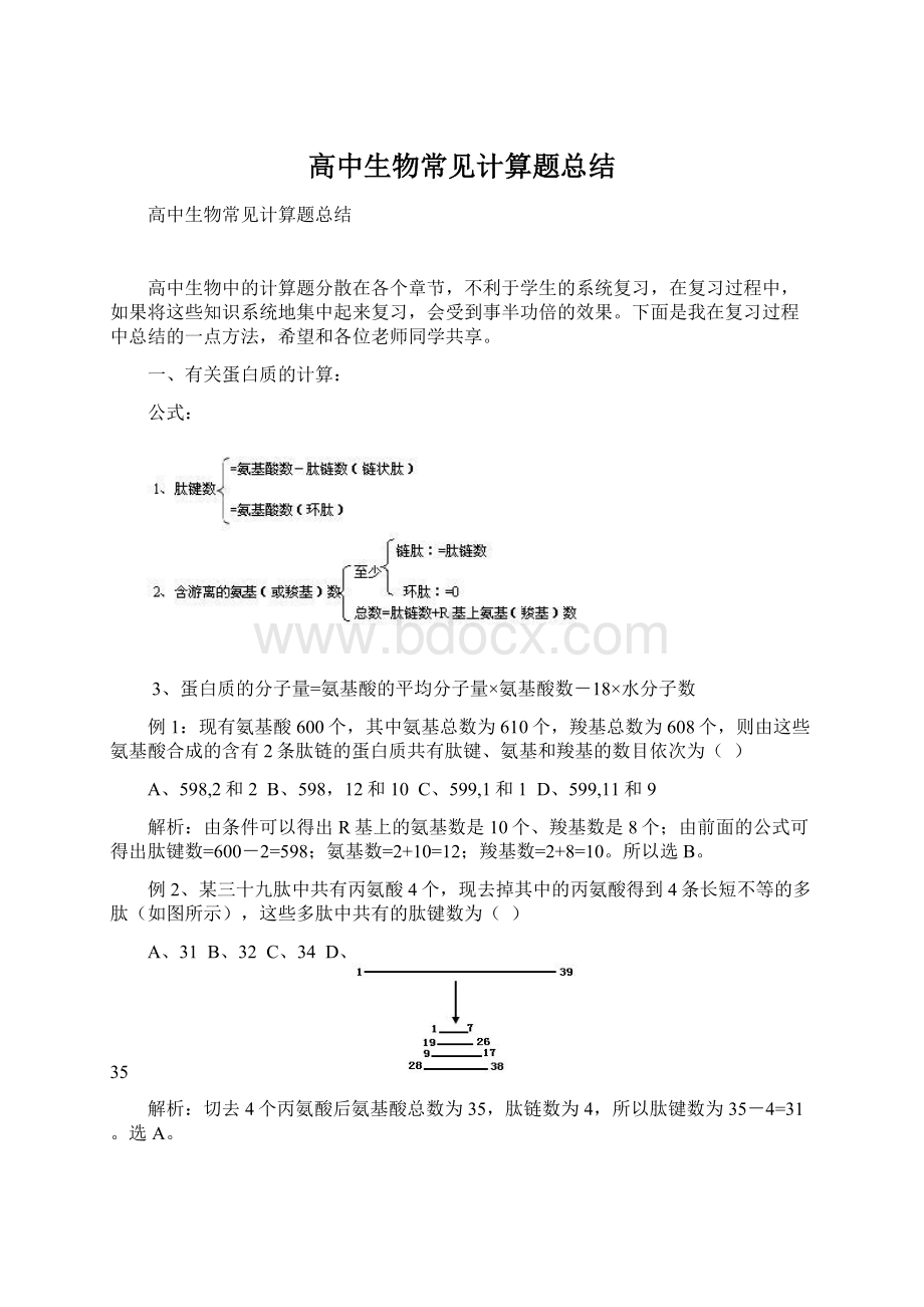 高中生物常见计算题总结.docx_第1页