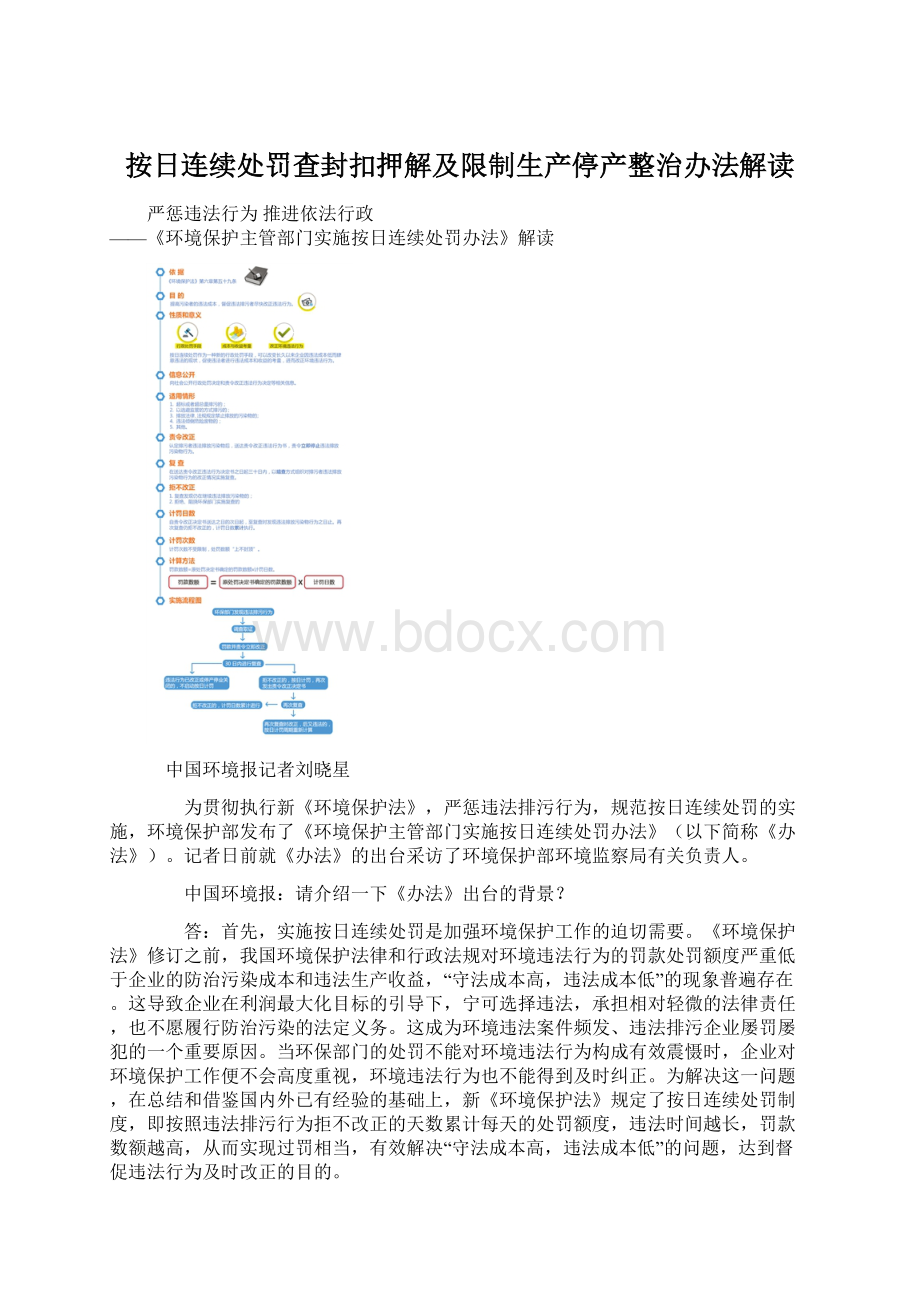 按日连续处罚查封扣押解及限制生产停产整治办法解读.docx